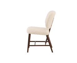 Venture Home Midland Loungestol Vit Teddy/Valnöt