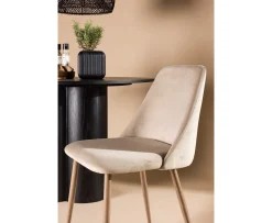 Venture Home Night Matstol Sammet Beige