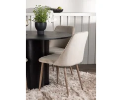 Venture Home Night Matstol Sammet Beige