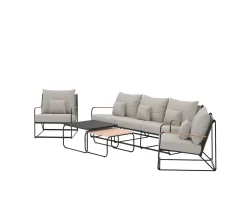 Venture Home Palazzo Loungeset Black/Beige Bouclé