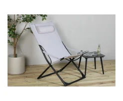 Venture Home Seville Solstol Svart/Grå