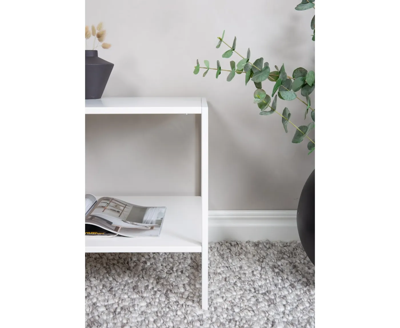 Venture Home Staal Sidobord Vit 51cm