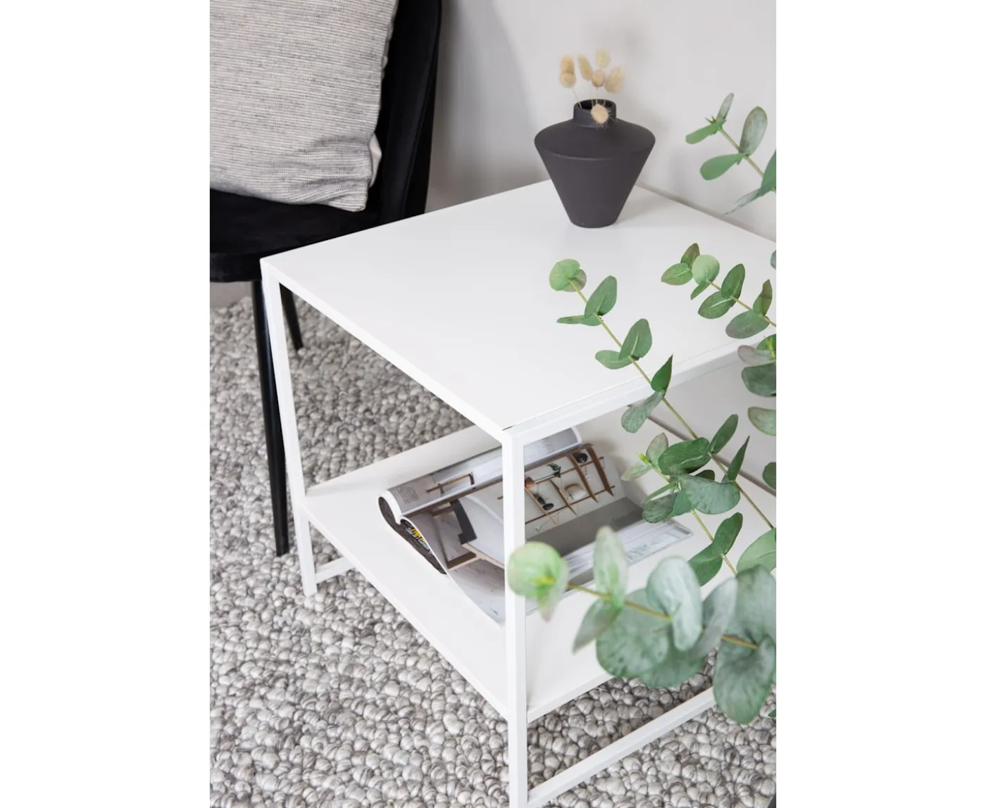 Venture Home Staal Sidobord Vit 51cm