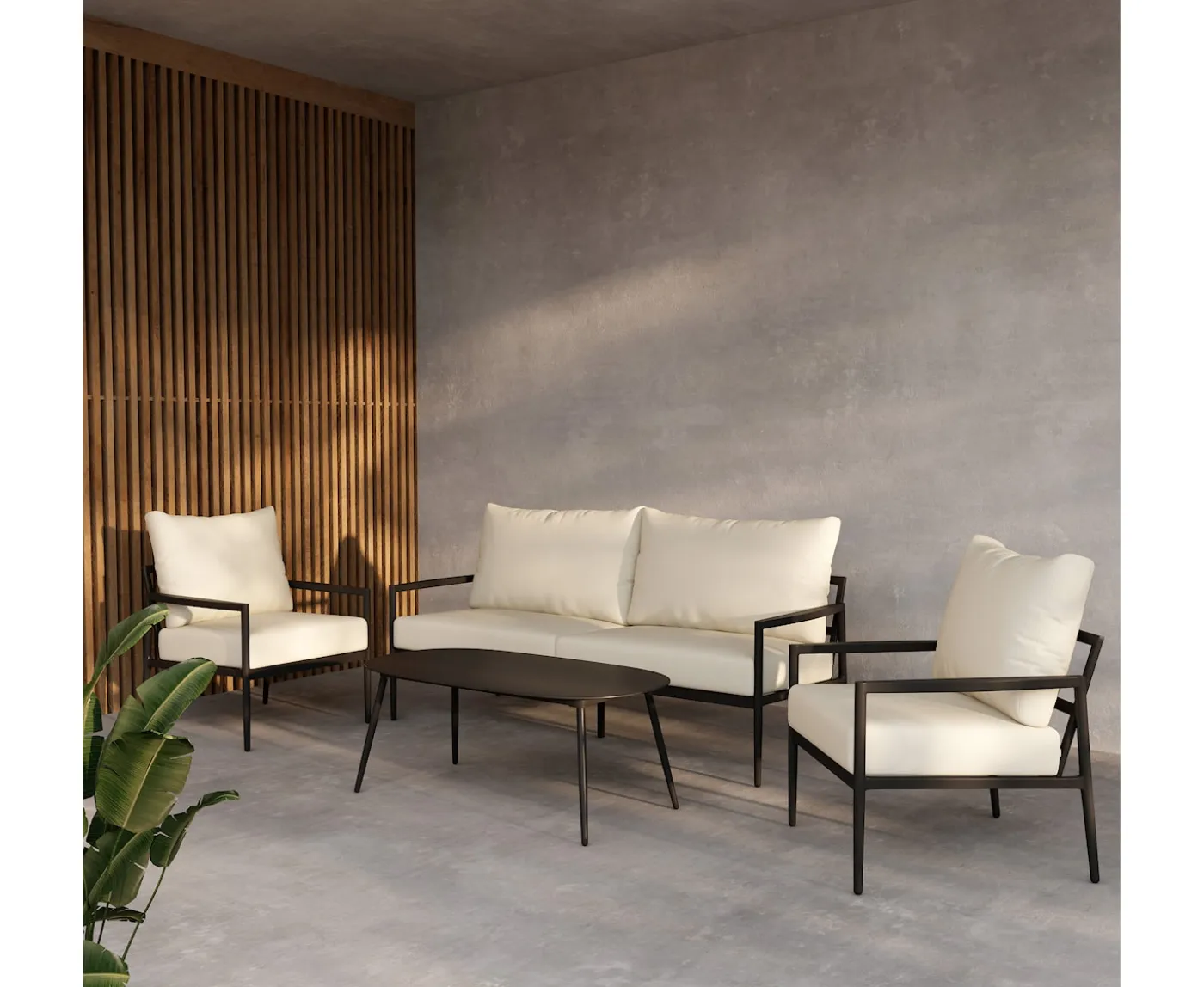 Venture Home Taromina Loungeset Black/Beige