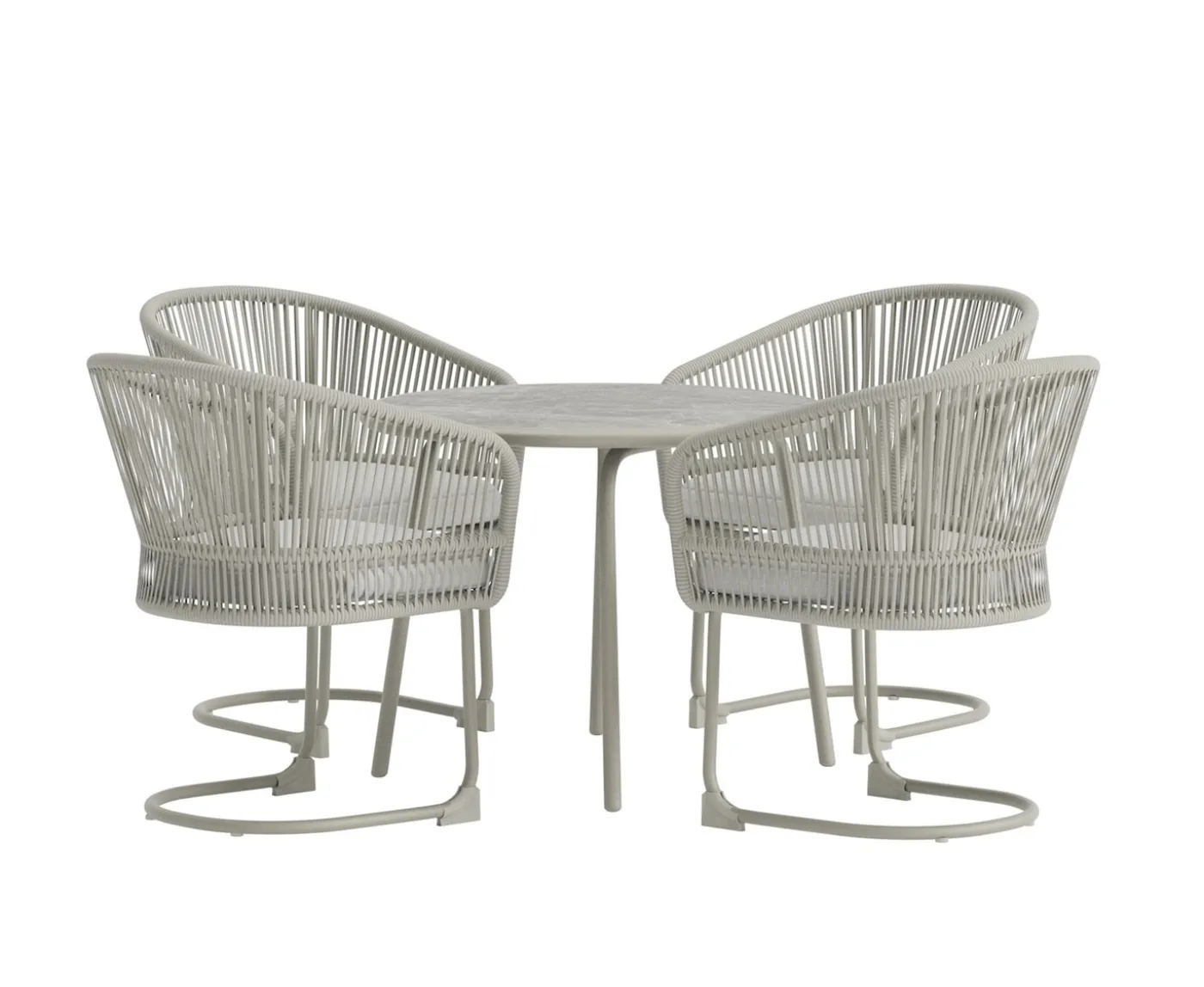 Venture Home Tilos Matgrupp Light Grey Wicker/Beige