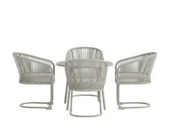Venture Home Tilos Matgrupp Light Grey Wicker/Beige