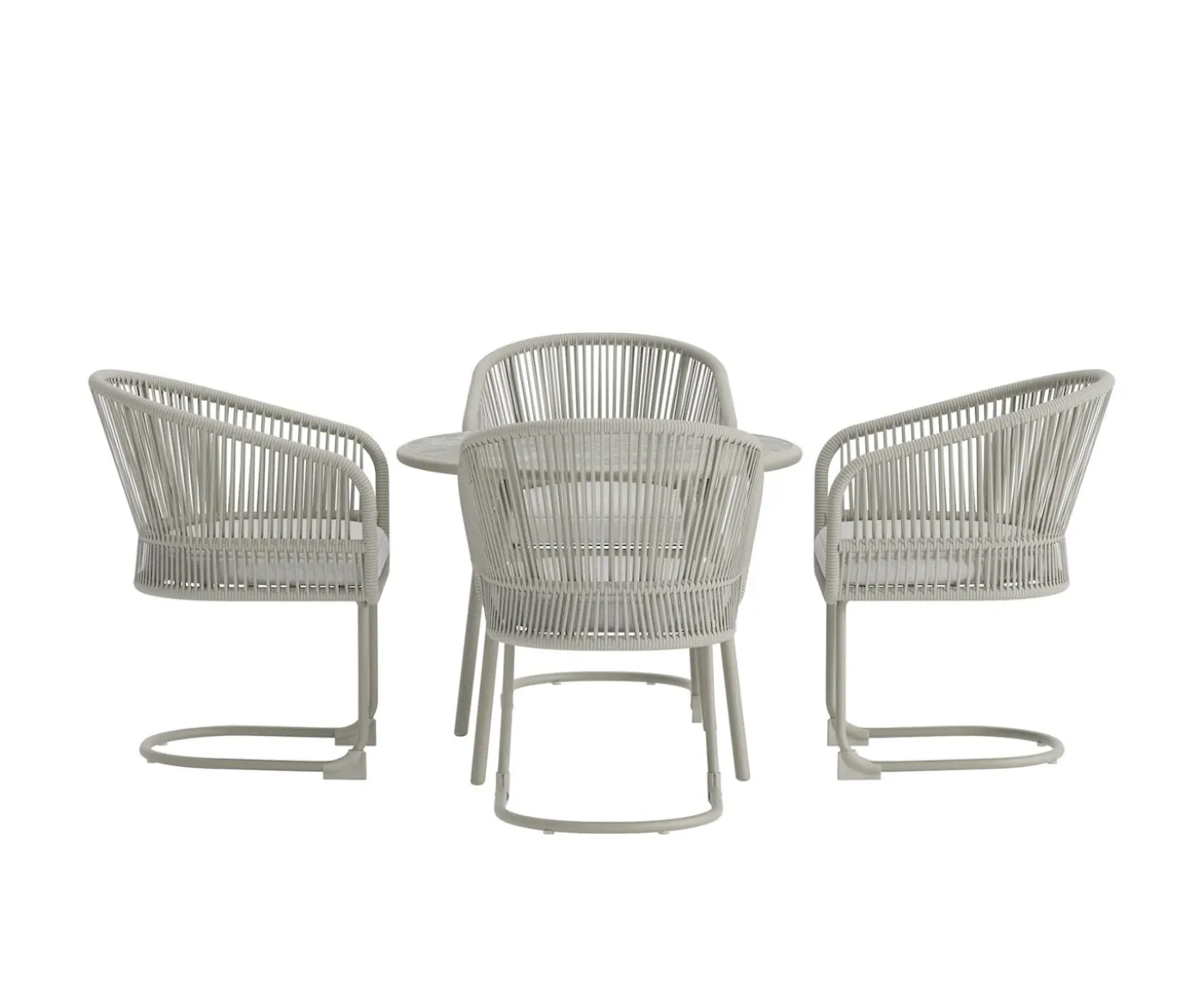 Venture Home Tilos Matgrupp Light Grey Wicker/Beige