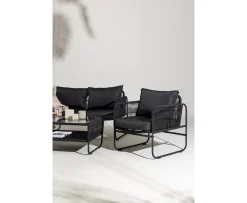 Venture Home Utah Lounge Set Svart