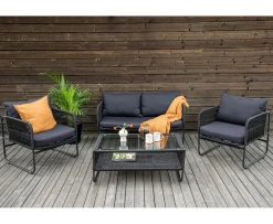 Venture Home Utah Lounge Set Svart