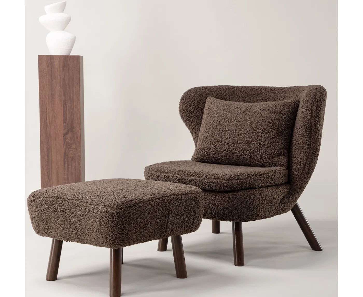 Vind Ryxö Fåtölj Brown/Dark Brown Teddy