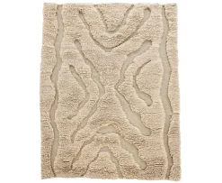 Vind Trondheim x Josefin Lustig Ullmatta Beige/White 200x300