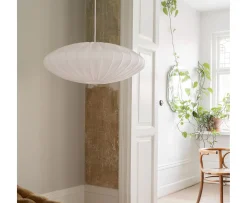 Watt & Veke Ellipse Taklampa Linne White 65cm