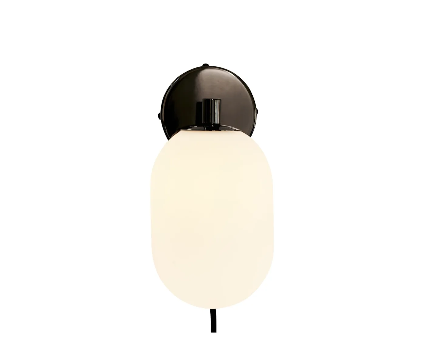 Watt & Veke Noor Vägglampa Opal/Black 24cm