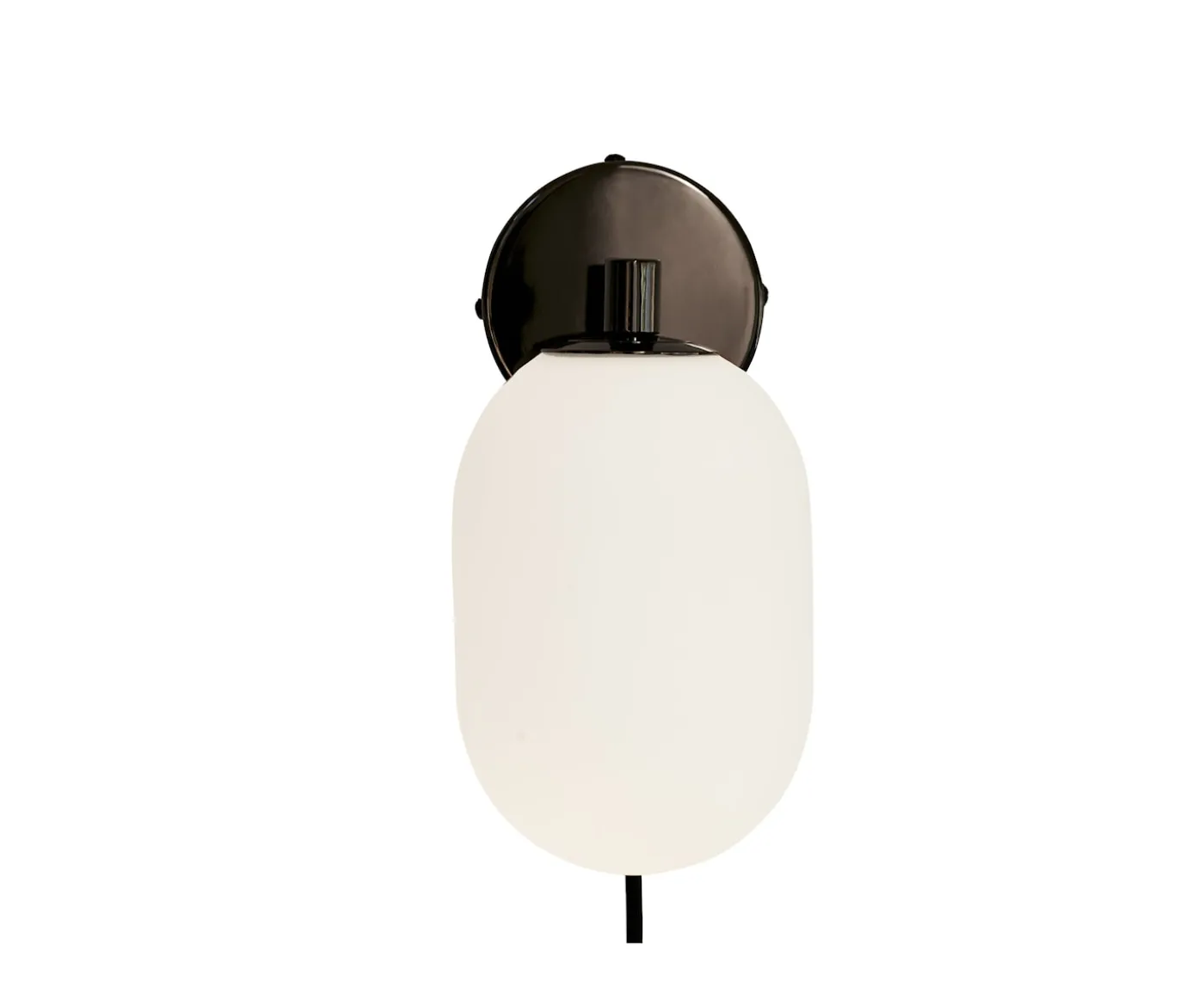 Watt & Veke Noor Vägglampa Opal/Black 24cm