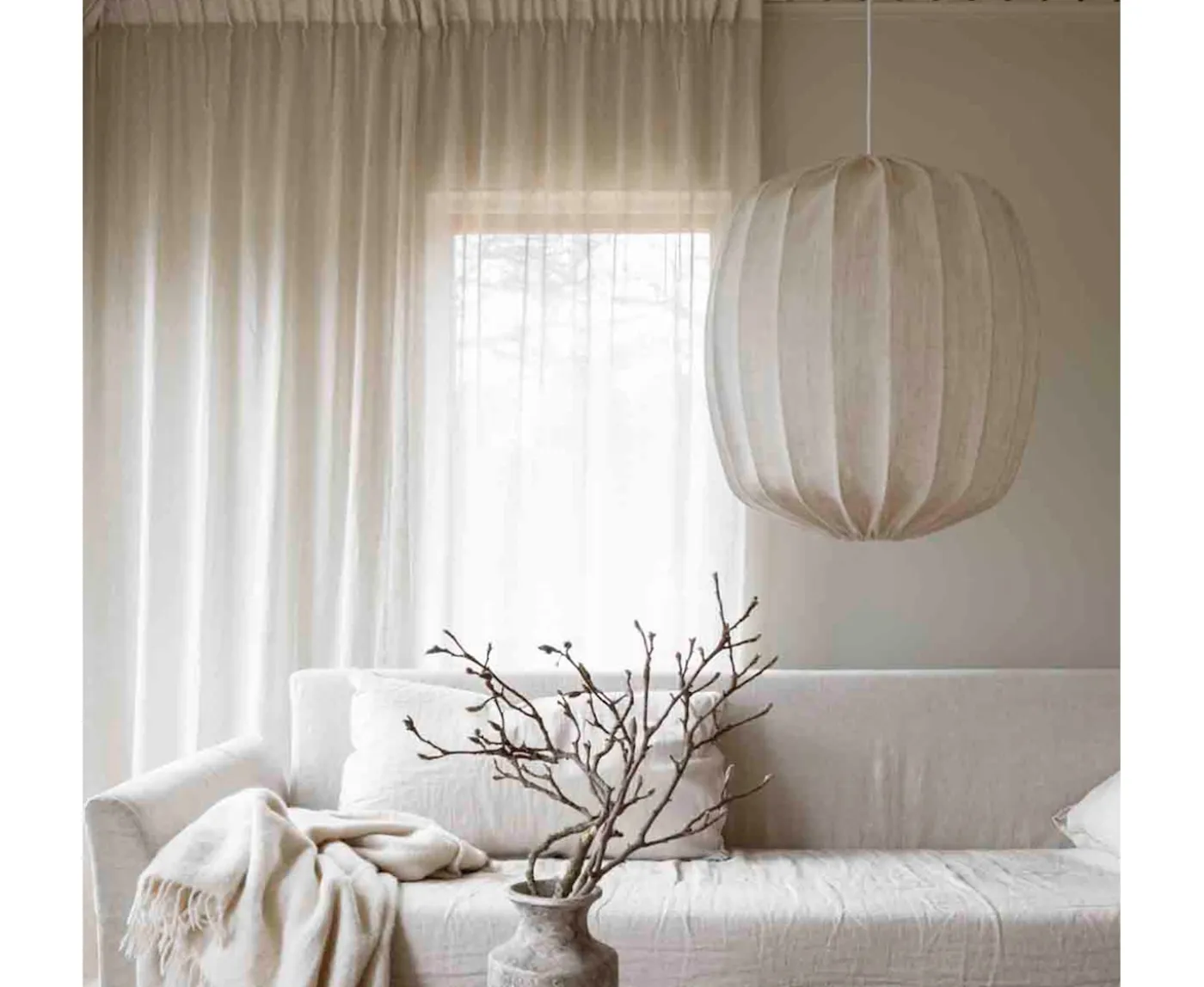 Watt & Veke Prisma Taklampa Linen Natural Ø45