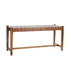 Wikholm Form Porto Bänk Cognac 118cm