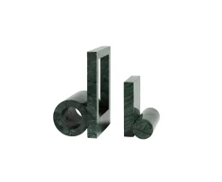 Woud Booknd Bokstöd Green Marble