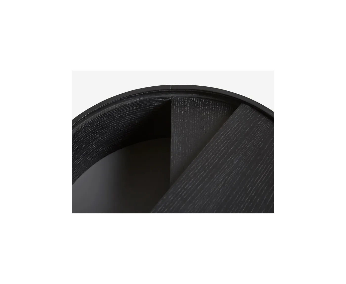Woud Arc Sidobord Black Ash Ø42