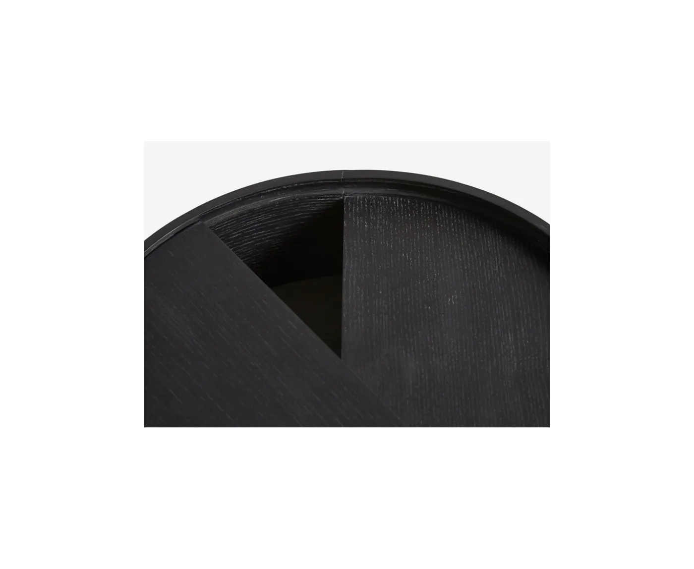 Woud Arc Sidobord Black Ash Ø42