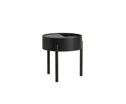 Woud Arc Sidobord Black Ash Ø42