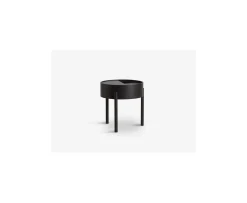Woud Arc Sidobord Black Ash Ø42