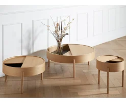 Woud Arc Soffbord Oak Ø89