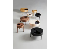 Woud Arc Soffbord Walnut Ø89