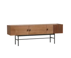 Woud Array Low Sideboard Walnut/Black 150cm