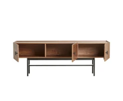 Woud Array Low Sideboard Walnut/Black 150cm