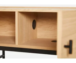 Woud Array Low Sideboard White Oak/Black 150cm