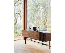 Woud Array Sideboard Walnut/Black 180cm