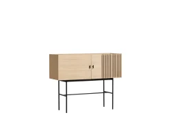 Woud Array Sideboard White Oak/Black 120cm
