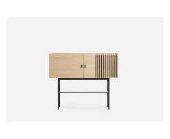 Woud Array Sideboard White Oak/Black 120cm
