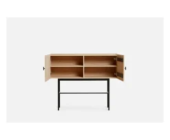 Woud Array Sideboard White Oak/Black 120cm