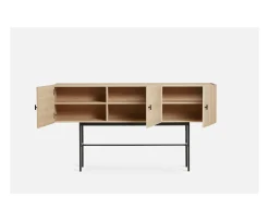 Woud Array Sideboard White Oak/Black 180cm