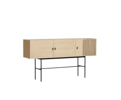 Woud Array Sideboard White Oak/Black 180cm
