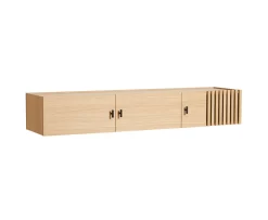 Woud Array Väggmonterat Sideboard White Oak/Black 150cm