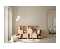 Woud Bricks Cube Right Skåp White Oak 36x36
