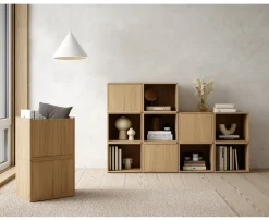 Woud Bricks Cube Vägghylla White Oak 36x36
