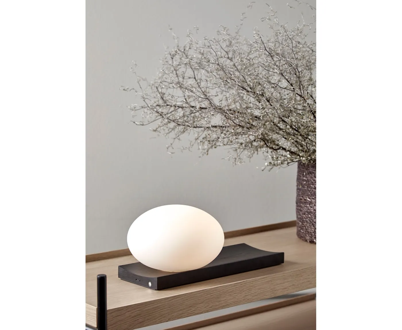 Woud Dew Bord/Vägglampa Opal/Black Ash