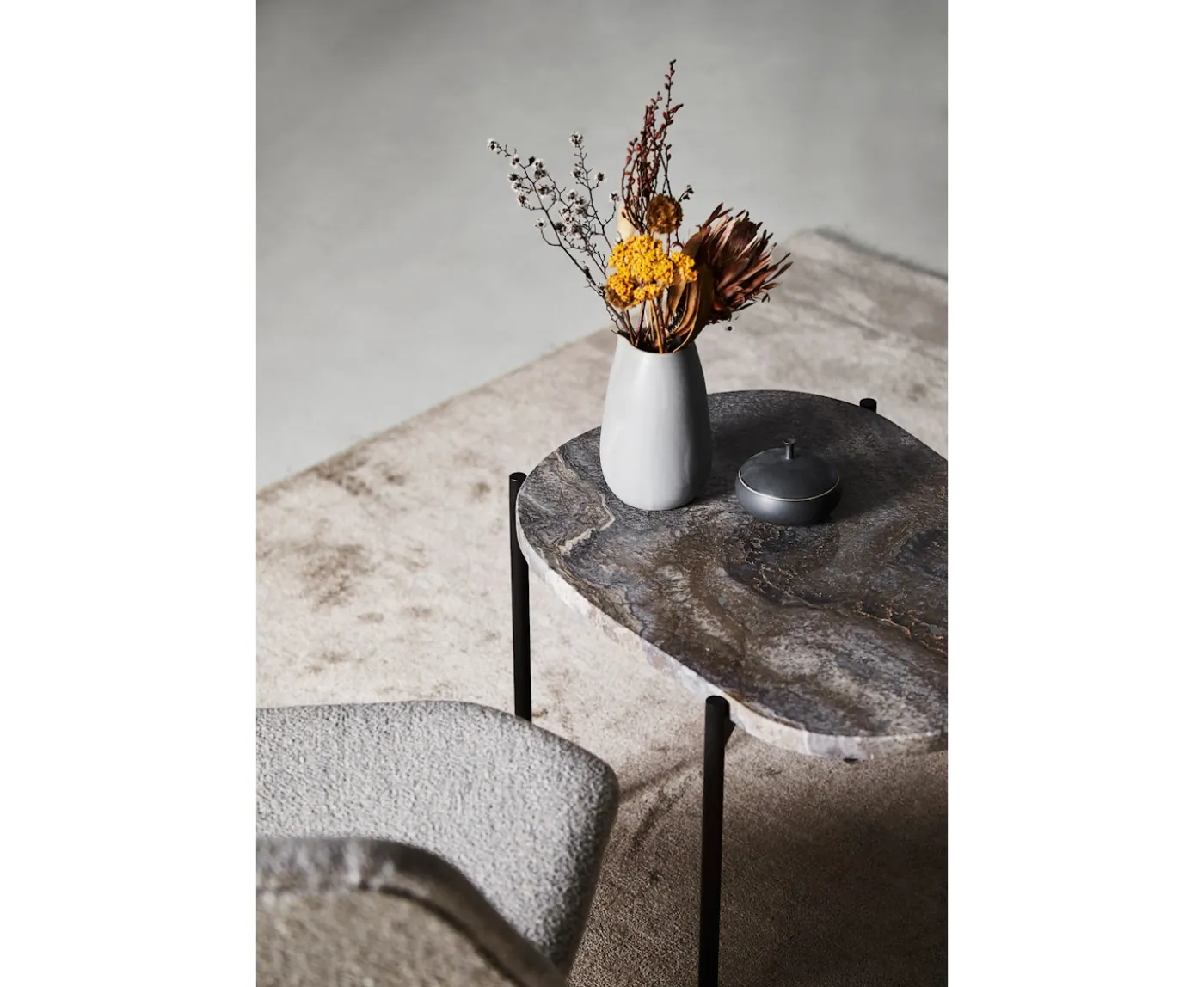 Woud La Terra Sidobord Grey/Black Medium