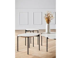 Woud La Terra Sidobord Ivory/Black Small