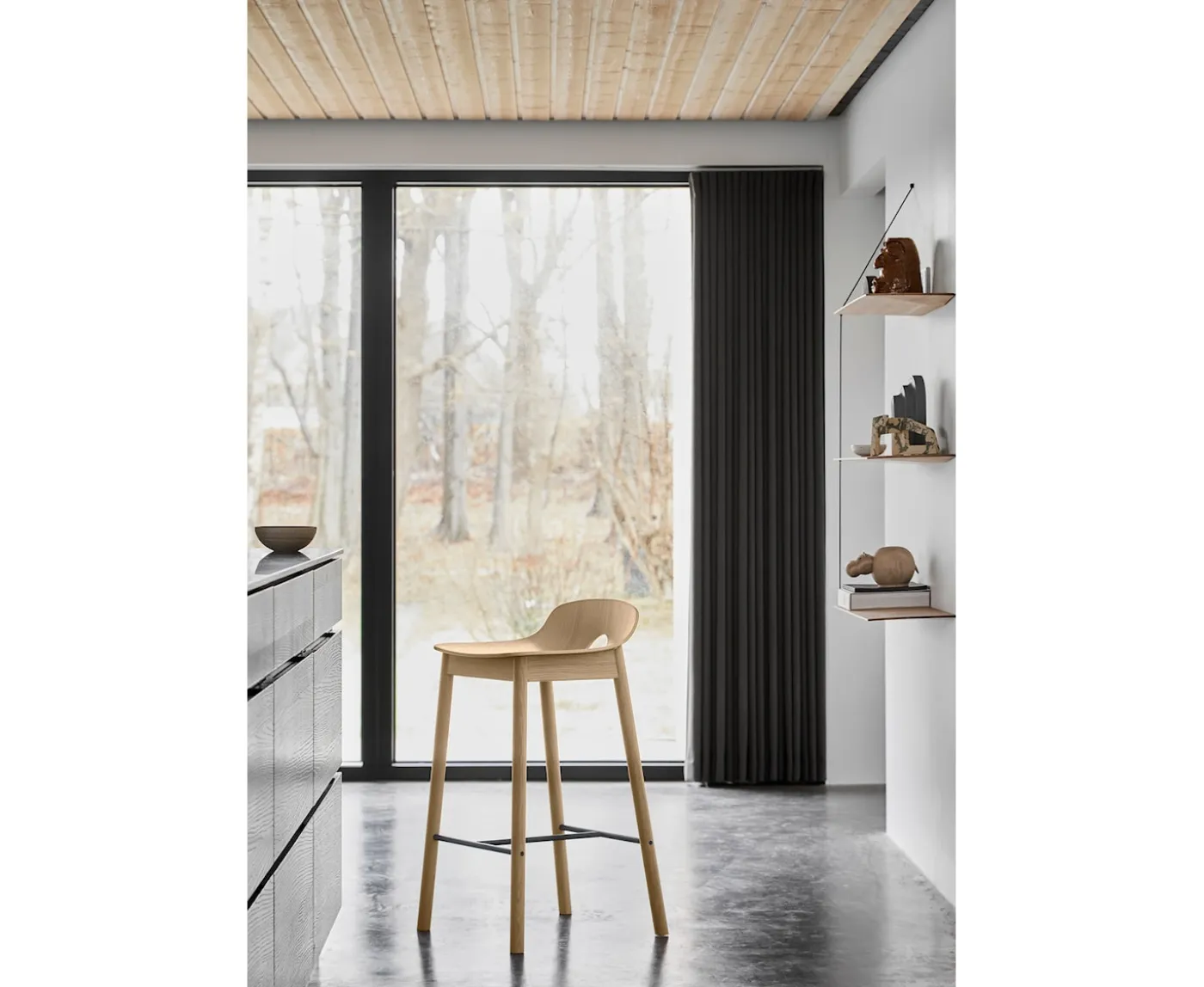 Woud Mono Barstol White Oak