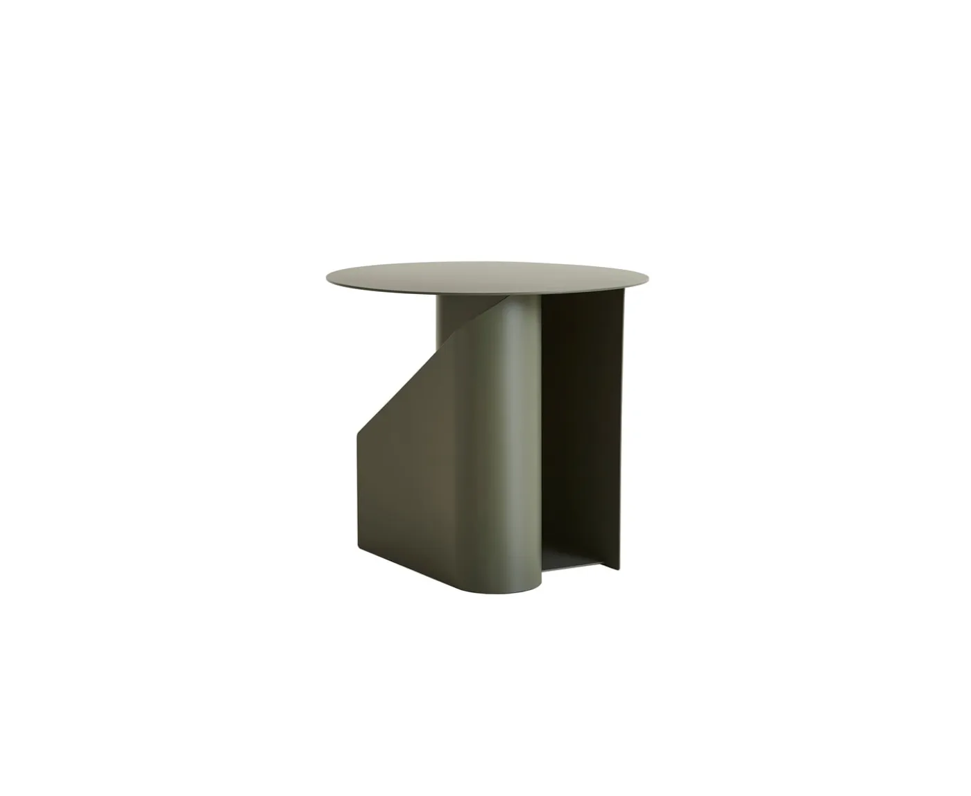 Woud Sentrum Sidobord Dusty Green Ø40