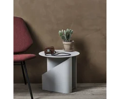 Woud Sentrum Sidobord Warm Grey Ø40