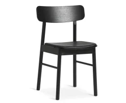 Woud Soma Matstol Black/Black Leather
