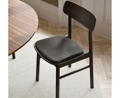 Woud Soma Matstol Black/Black Leather