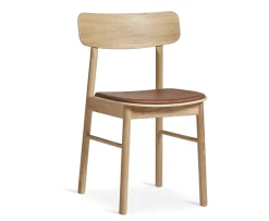 Woud Soma Matstol Oak/Congac Leather