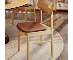 Woud Soma Matstol Oak/Congac Leather