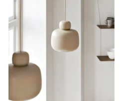 Woud Stone Taklampa Beige Large